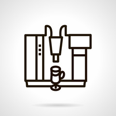 Coffee cocktails maker simple line vector icon