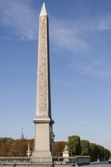 Obelisk from the ruins of Luxor in the Place de la Concode.Paris, France