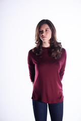 portrait of young woman isolated