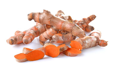turmeric isolated on white background