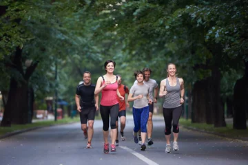 Papier Peint photo autocollant Jogging groupe de personnes jogging