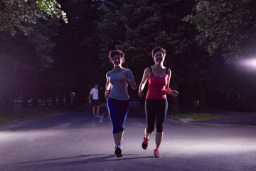 couple jogging at early morning