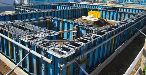 住宅の基礎工事現場
