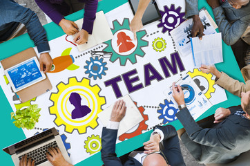 Team Functionality Industy Teamwork Connection Technology Concep