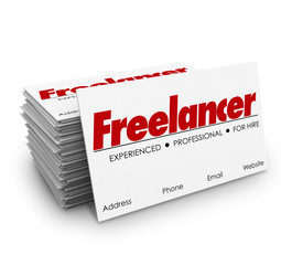 Freelancer Business Cards Independent Contractor for Hire