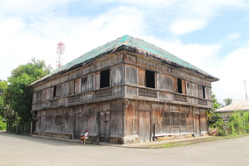 Old colonial Spanish house in the Philippines photo