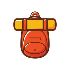 Orange Backpack Vector