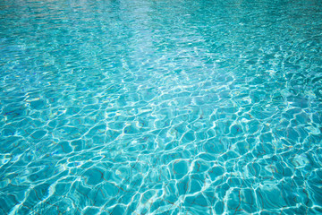 Fototapeta na wymiar rippled pattern of water in the swimming pool