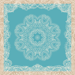 Vintage ornamental round lace pattern