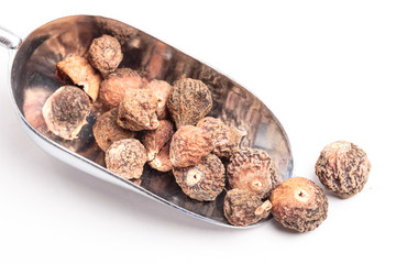dried fig fruit on white background