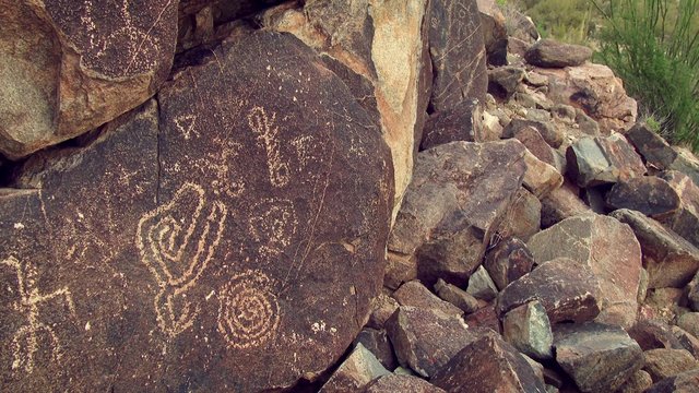 Signal Hill Petroglyphs, Saguaro National Park, pan and tilt, 4K, Ultra HD