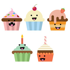 Smiling Cupcake with different variation and color