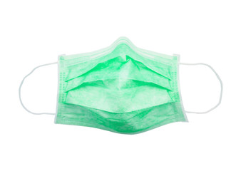 Surgical Ear-Loop Mask on White