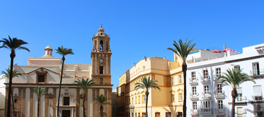 Cadix / Plaza de la Catedral / Andalousie (Espagne)
