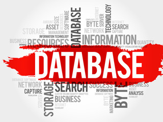 Database word cloud, business concept