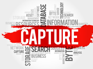 Capture word cloud, business concept