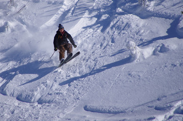 Naklejka na ściany i meble ski hors pistes - freeride