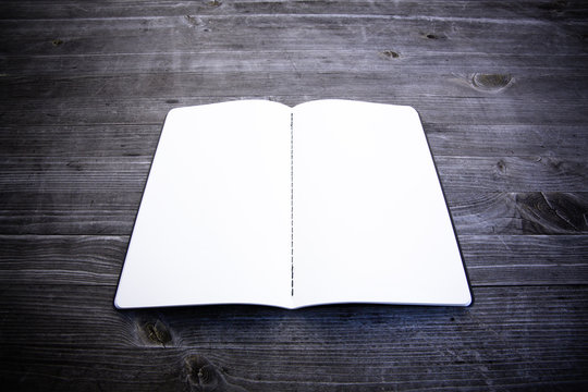 clean white notebook