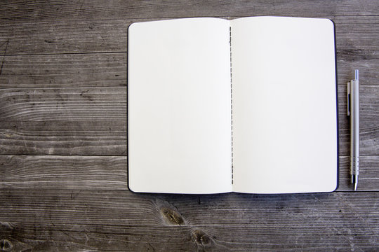 clean white notebook