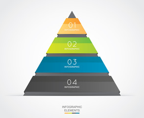 Triangle infographic for business project