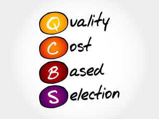 QCBS - Quality and Cost Based Selection, acronym business concept