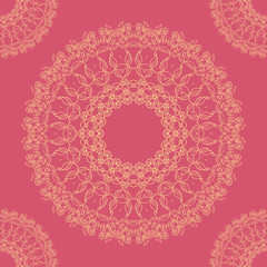 Floral zentangl ornament on a colorful background