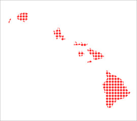Red Dot Map of Hawaii