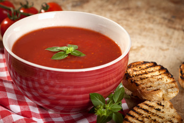 Tomato gazpacho soup 