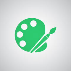 Flat green Palette icon