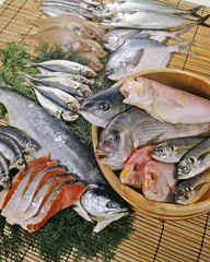 Keuken spatwand met foto Verse vis collectie © funny face