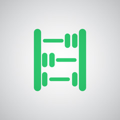Flat green Abacus icon