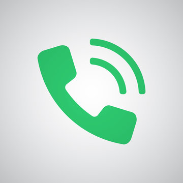 Flat green Phone icon
