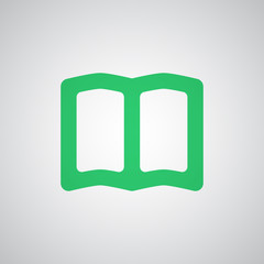 Flat green Book icon