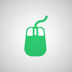 Flat green Mouse icon