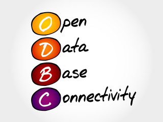 ODBC Open Database Connectivity, acronym business concept