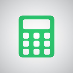 Flat green Calculator icon