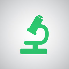 Flat green Microscope icon