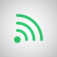 Flat green Wireless icon