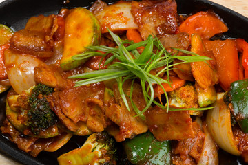 Roasted meat with vegetables
