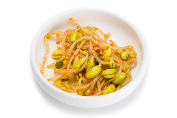 Spicy salad heh of bean sprouts