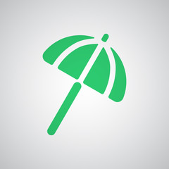Flat green Parasol icon