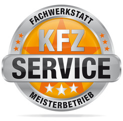 Fototapeta premium KFZ-Service - Fachwerkstatt - Meisterbetrieb