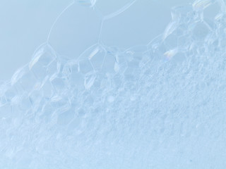 Structure of White Foam bubbles abstract texture on white backgr
