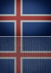 Fototapeta premium textile flags Iceland