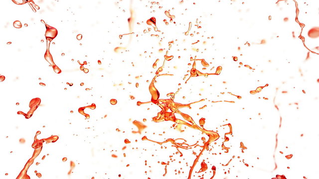 Falling Drops.  Alcohol, Tea, Cola.