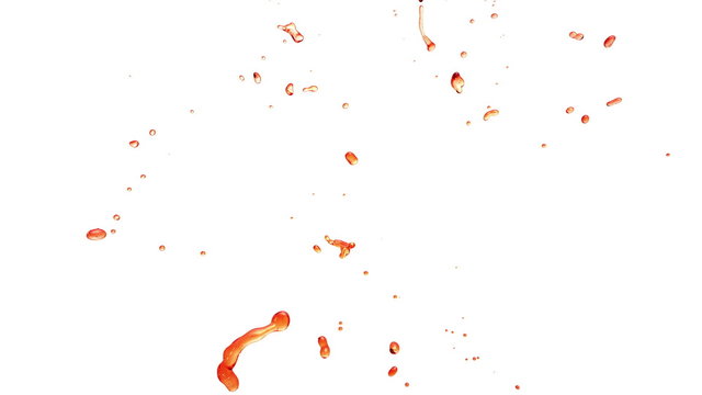 Falling Drops.  Alcohol, Tea, Cola.