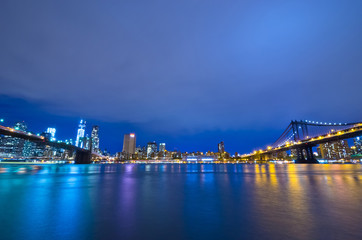 Fototapeta na wymiar NewYork city at Night, New York City, USA