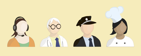 Profession avatar vector illustration