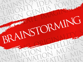 Brainstorming word cloud, business concept
