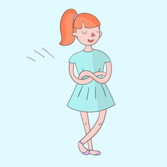 Girl color vector illustration